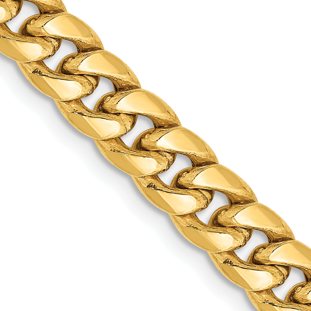 10k 6mm Semi-Solid Miami Cuban Chain