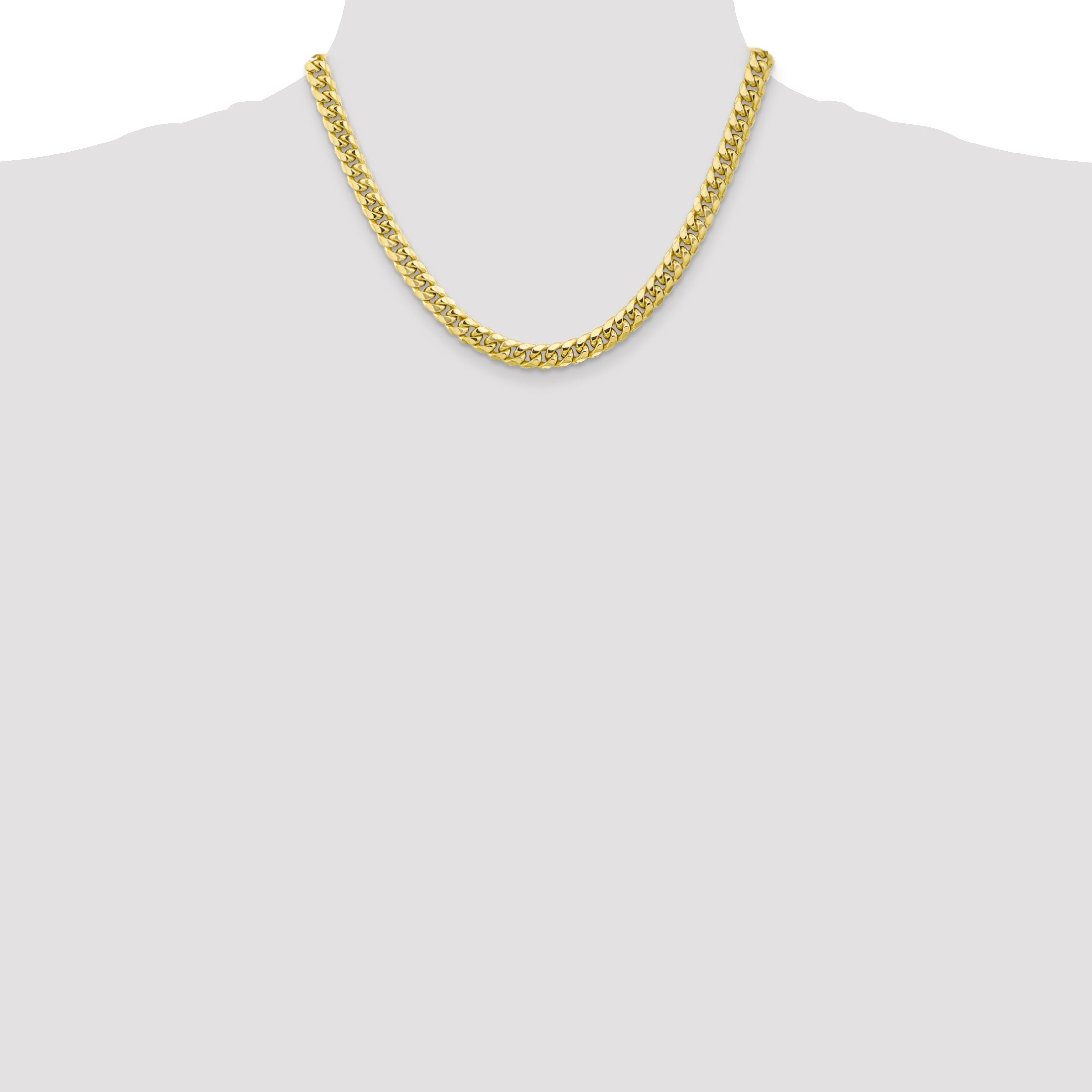 10k 6.75mm Semi-Solid Miami Cuban Chain