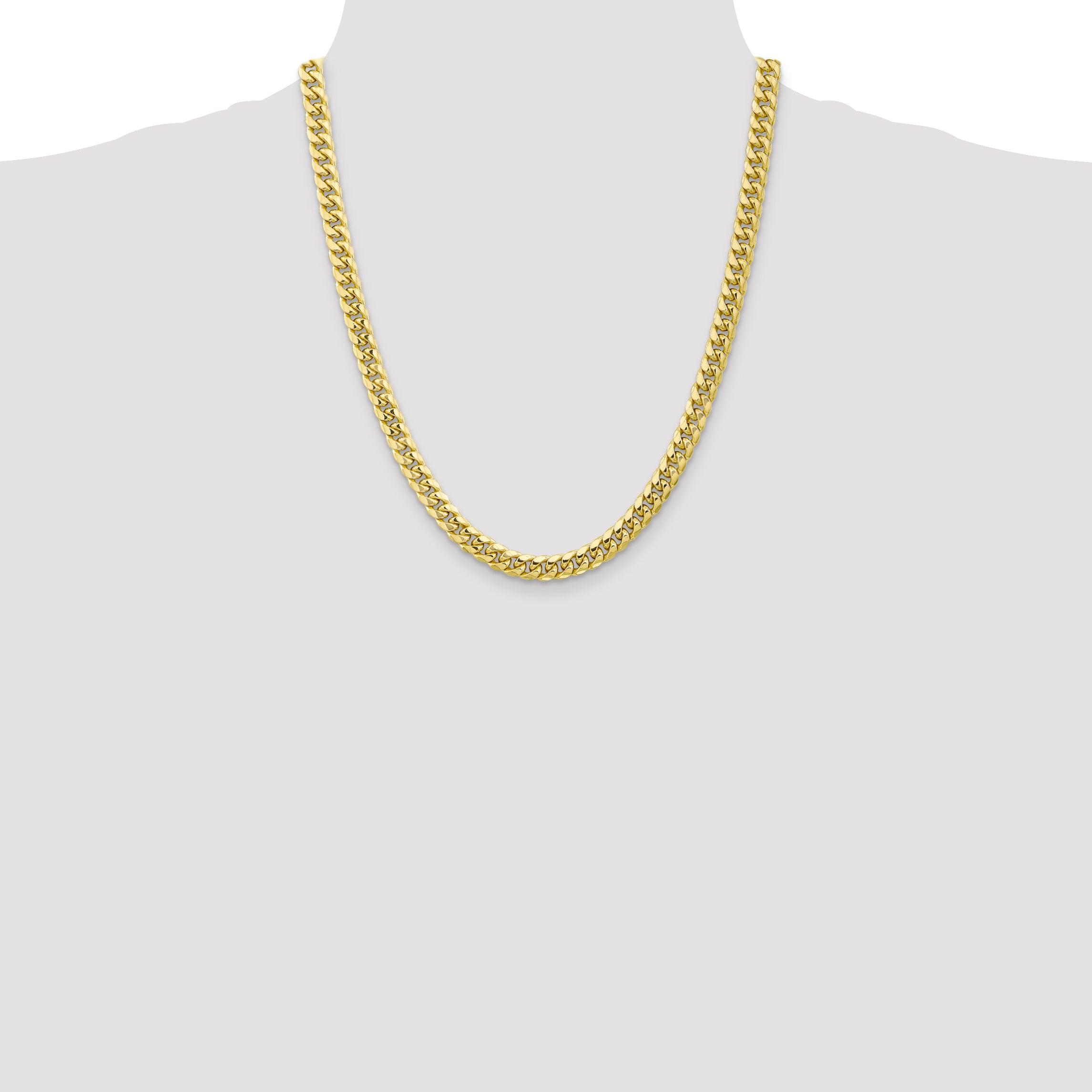 10k 6.75mm Semi-Solid Miami Cuban Chain