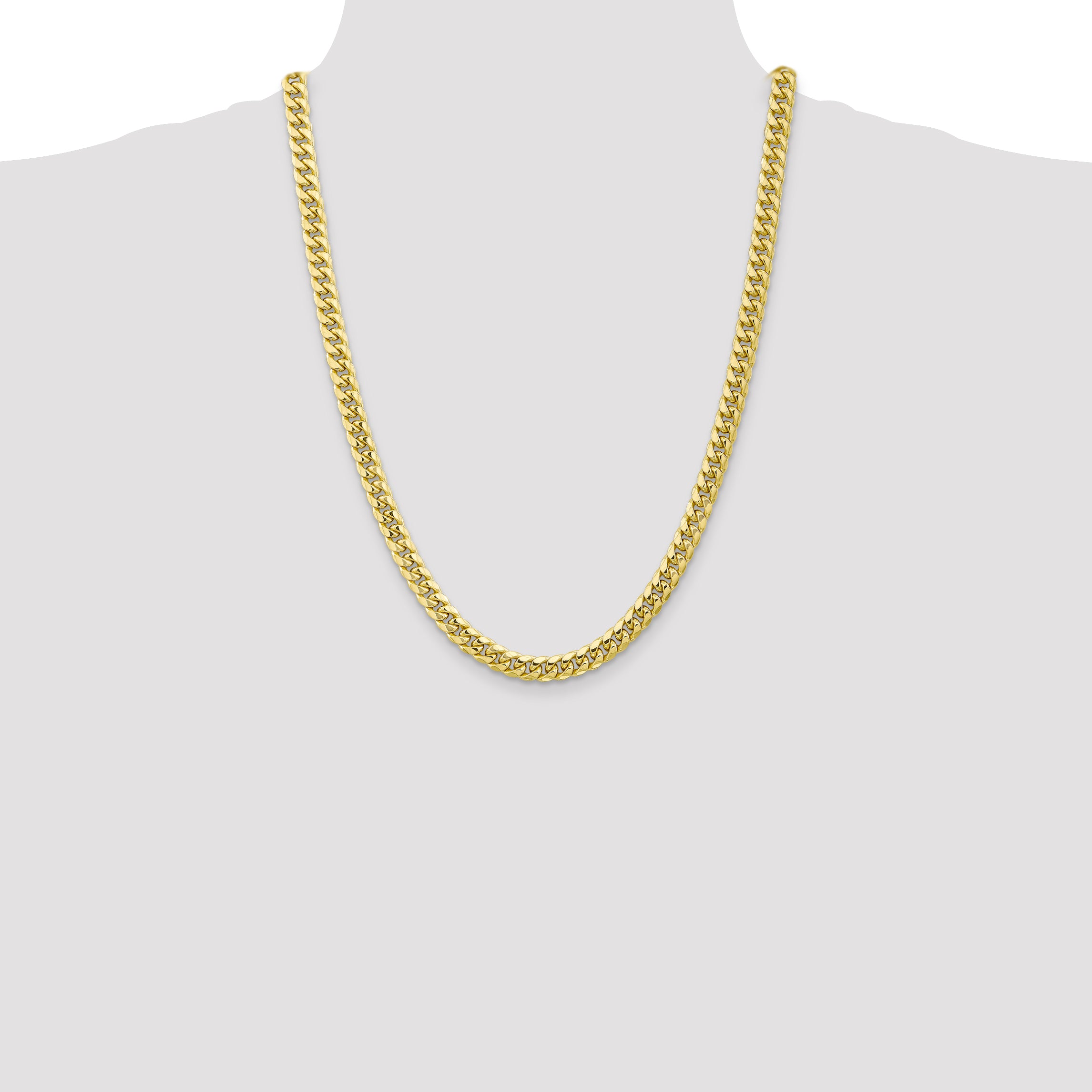 10k 6.75mm Semi-Solid Miami Cuban Chain