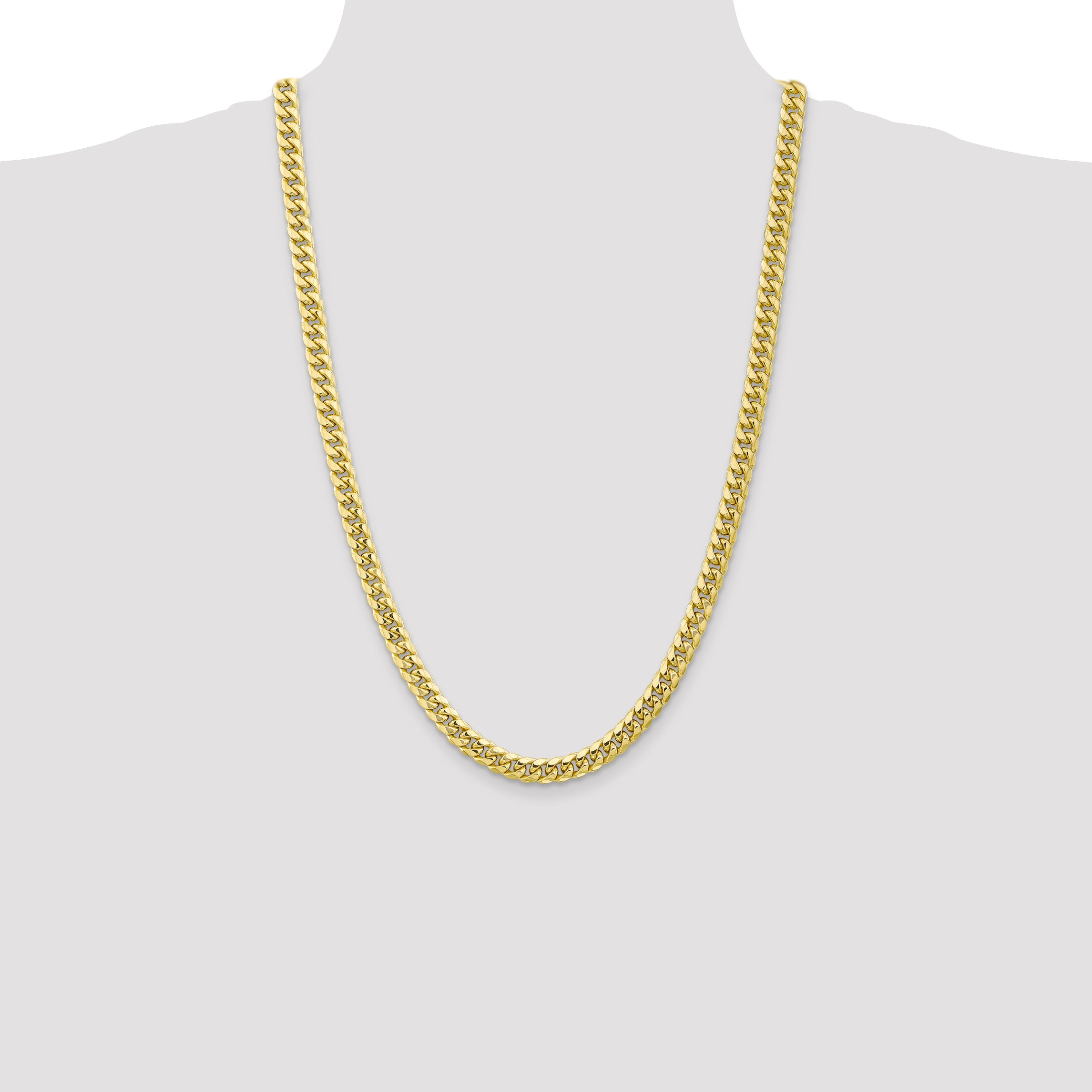 10k 6.75mm Semi-Solid Miami Cuban Chain