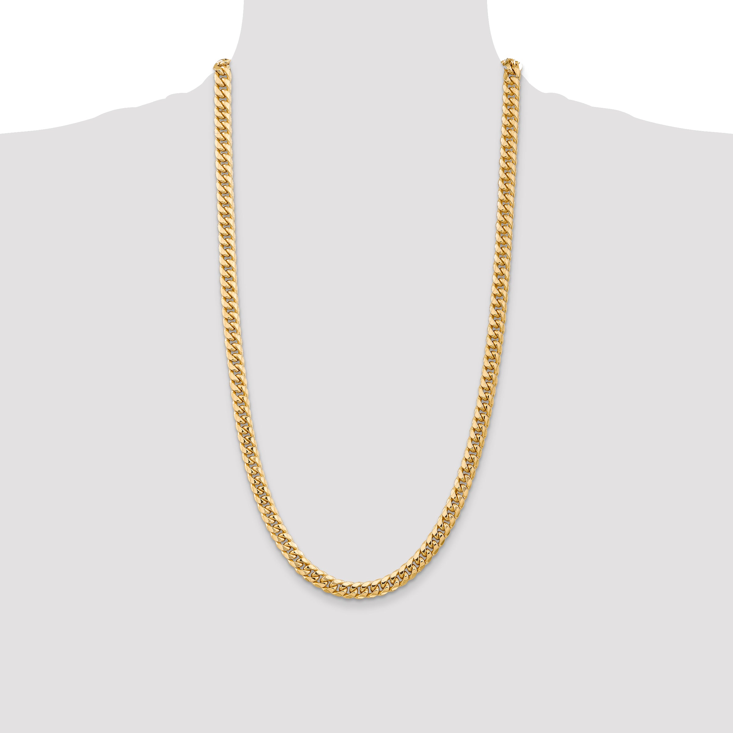 10k 6.75mm Semi-Solid Miami Cuban Chain