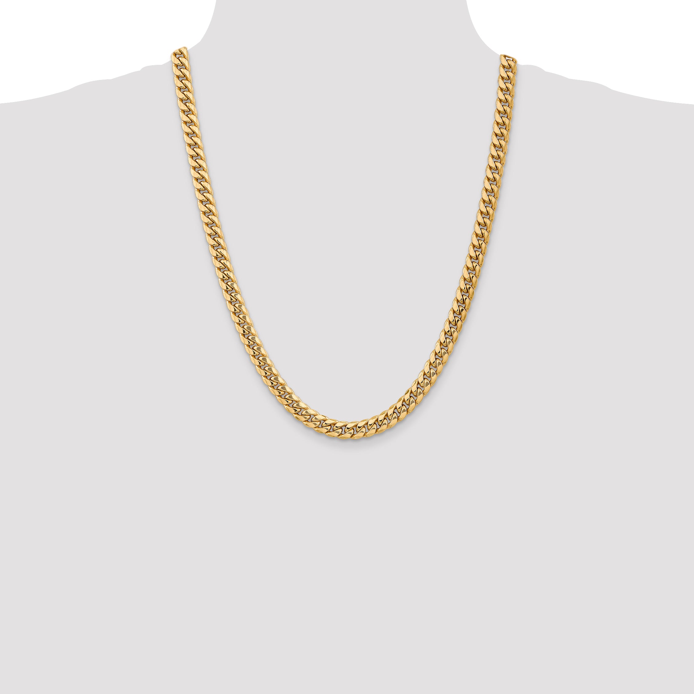 10k 7.3mm Semi-Solid Miami Cuban Chain