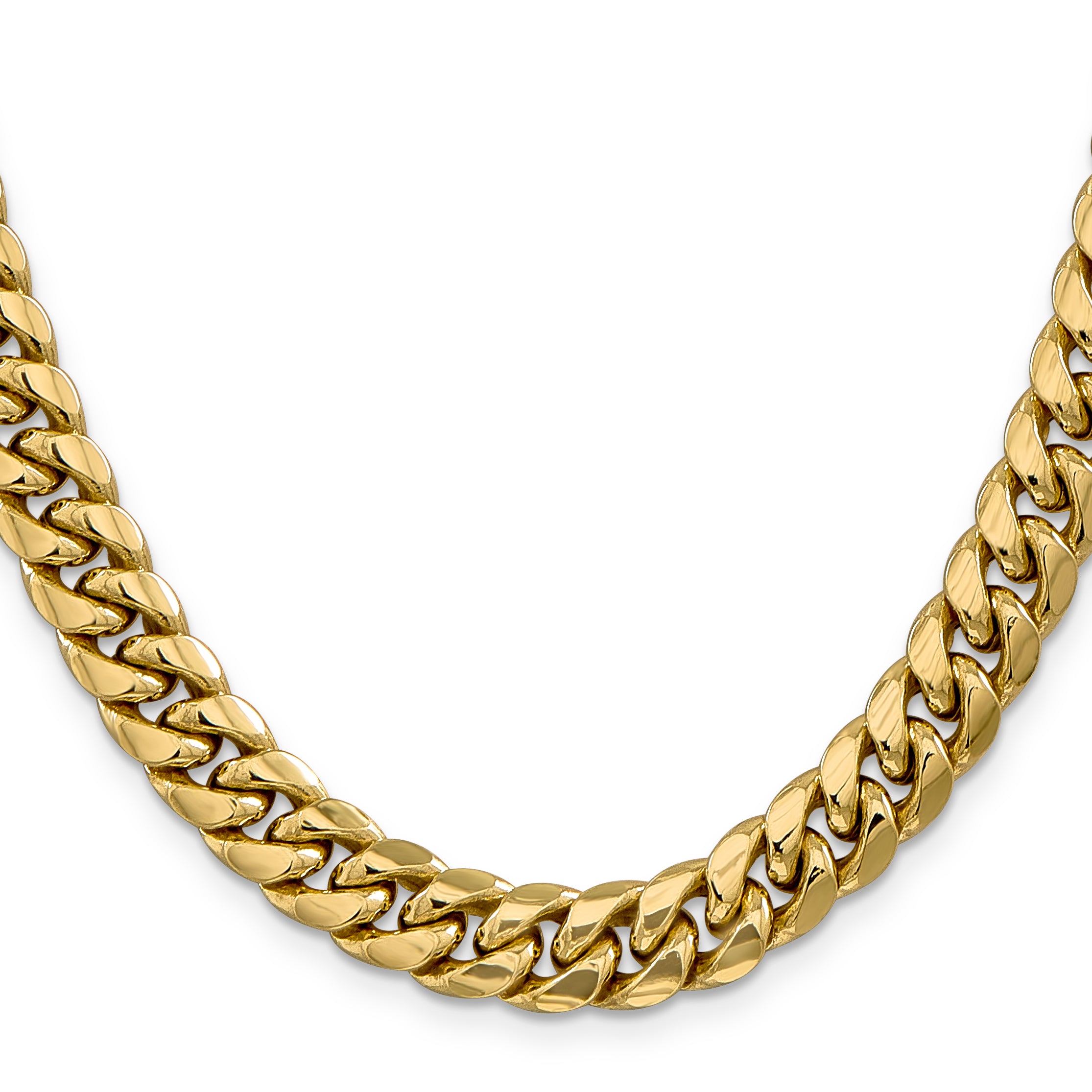 10k 9.3mm Semi-Solid Miami Cuban Chain