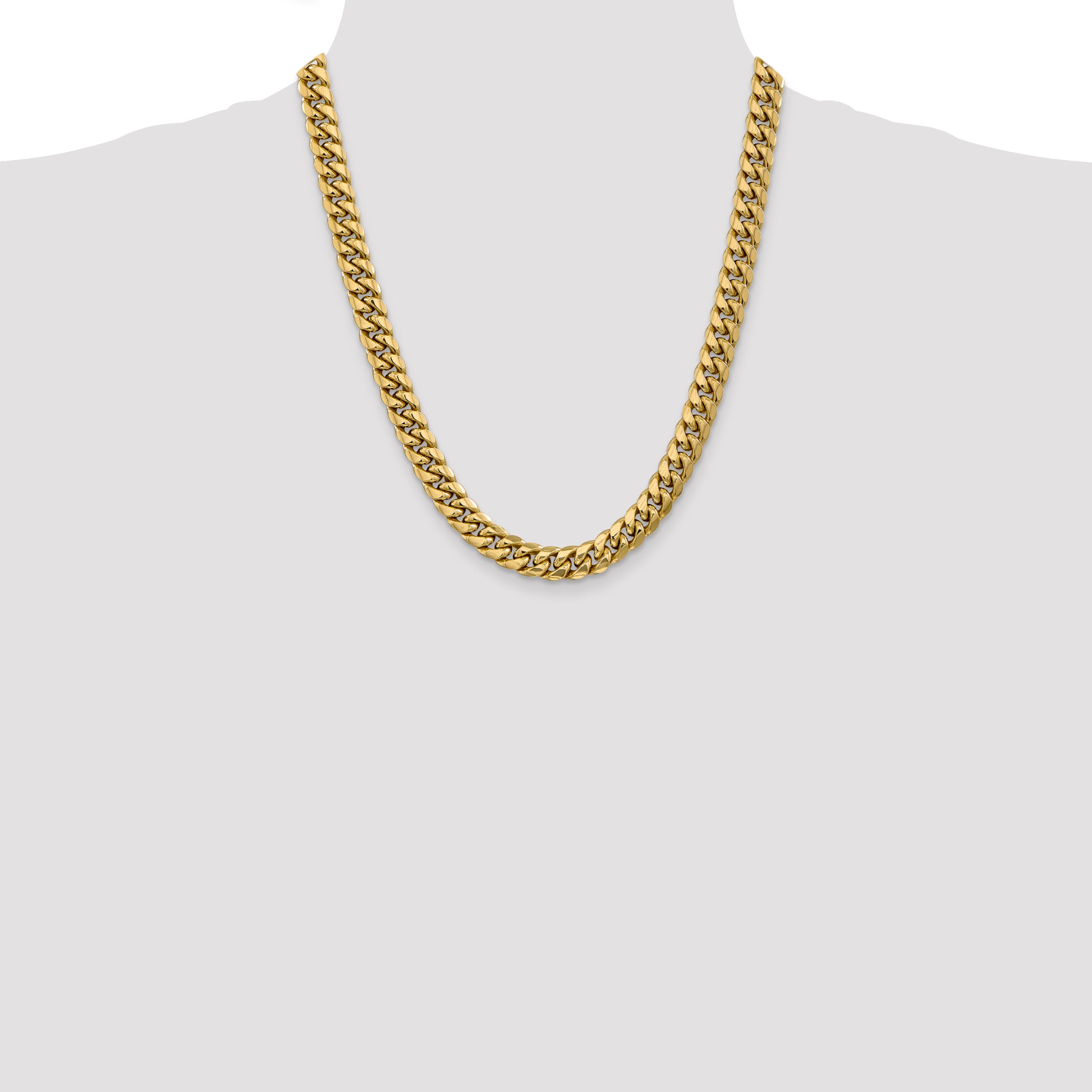 10k 9.3mm Semi-Solid Miami Cuban Chain