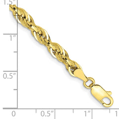 10k 4.25mm Semi-Solid Rope Chain