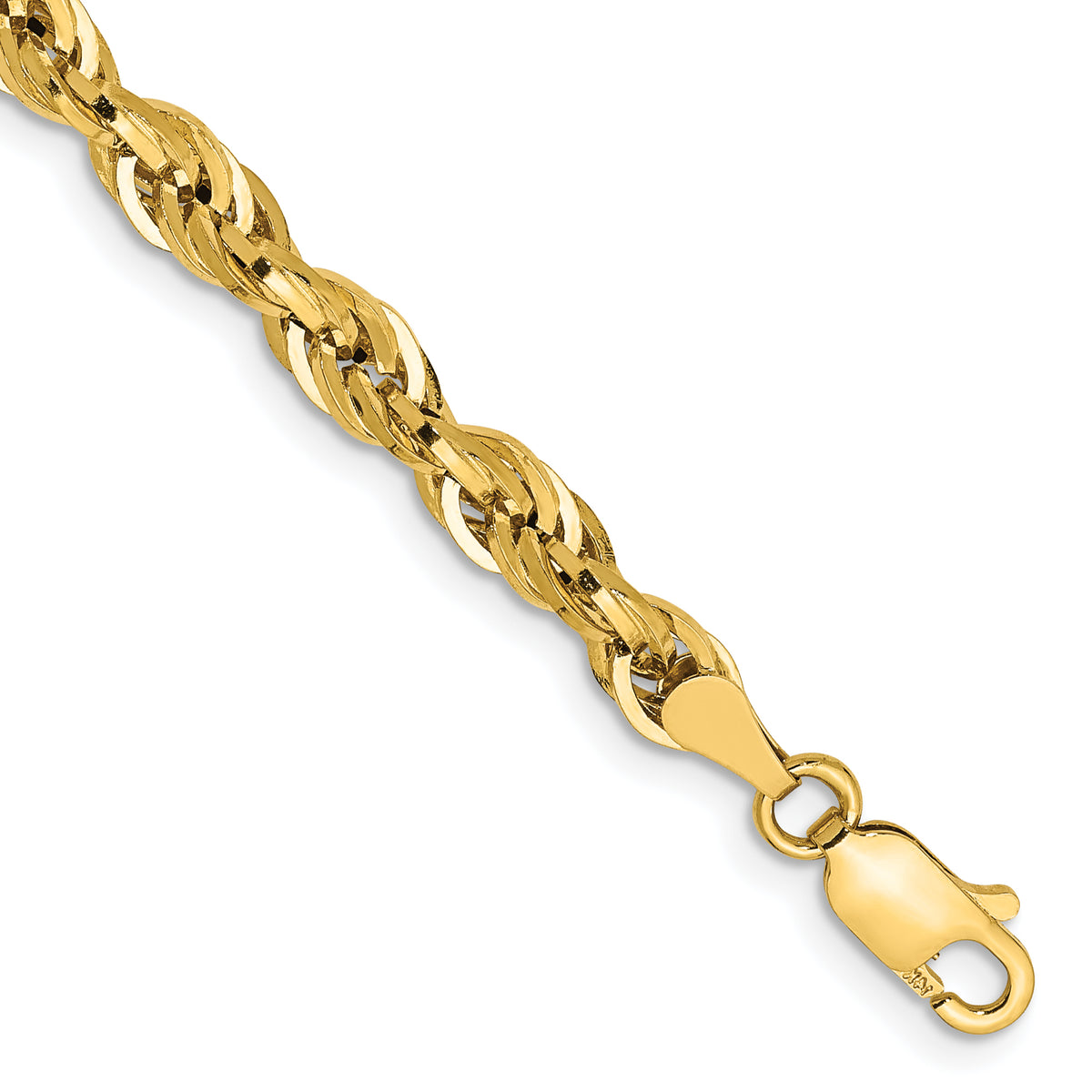 10k 4.25mm Semi-Solid Rope Chain