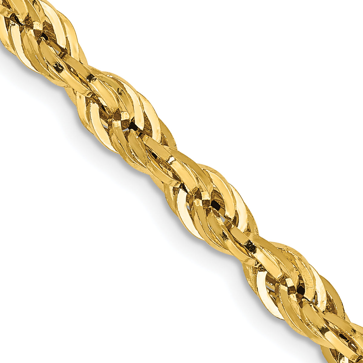 10k 4.25mm Semi-Solid Rope Chain