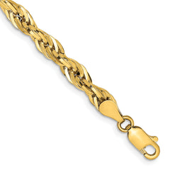 10k 4.75mm Semi-Solid Rope Chain