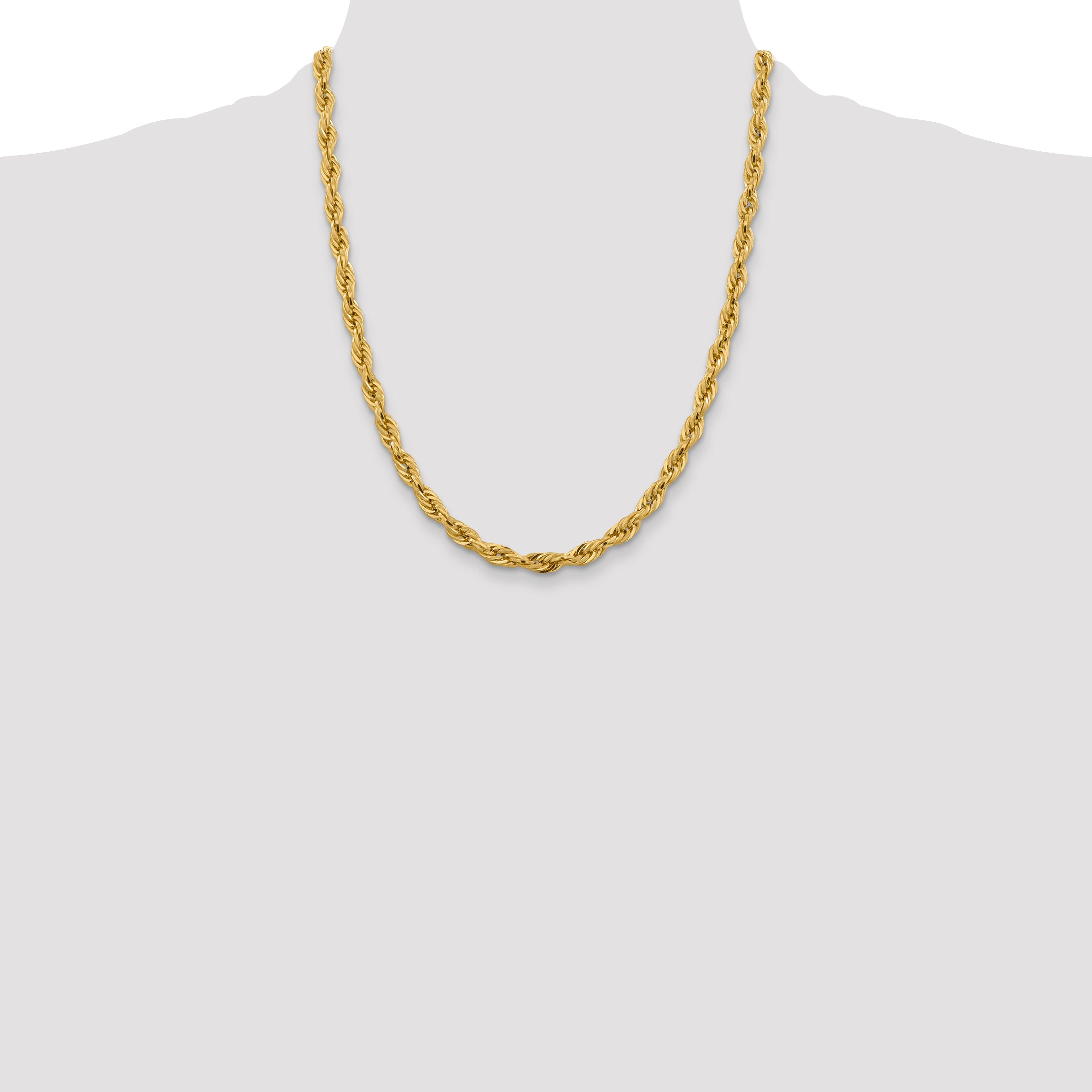 10k 5.4mm Semi-Solid Rope Chain