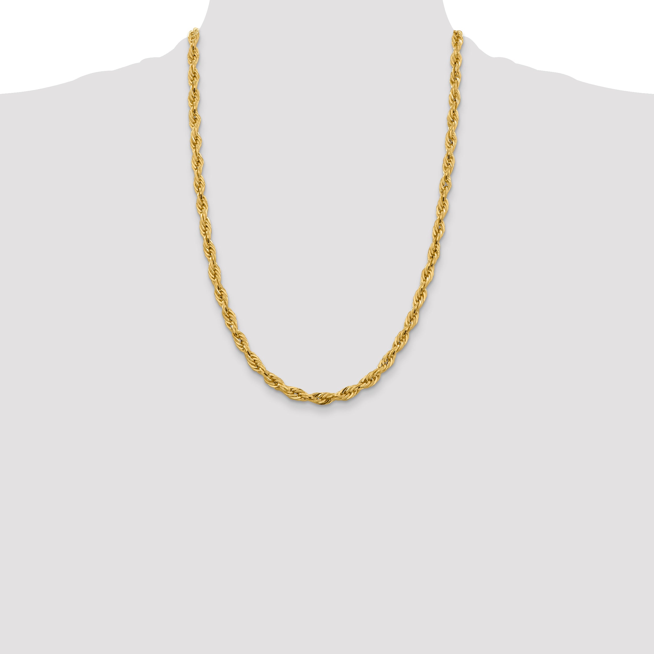 10k 5.4mm Semi-Solid Rope Chain