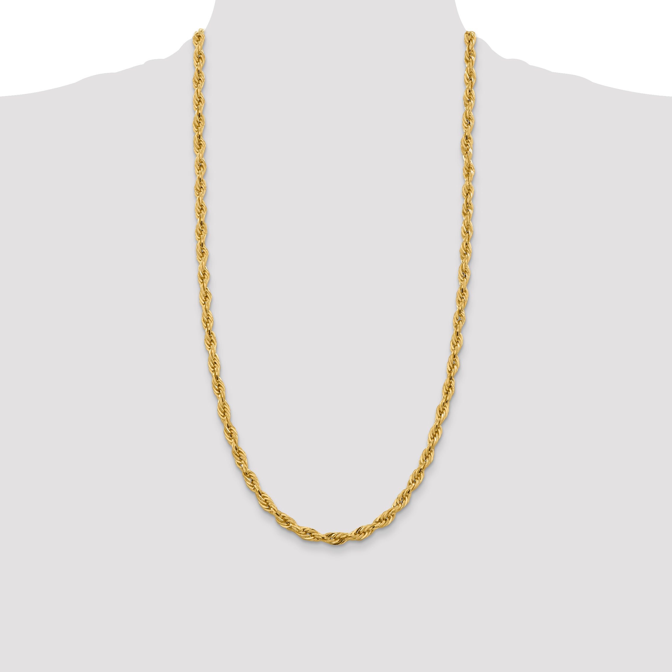 10k 5.4mm Semi-Solid Rope Chain