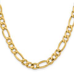 10K 8.5mm Semi-Solid Figaro Chain