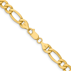 10K 8.5mm Semi-Solid Figaro Chain