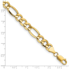 10K 8.5mm Semi-Solid Figaro Chain