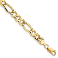 10K 8.5mm Semi-Solid Figaro Chain