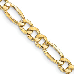 10K 8.5mm Semi-Solid Figaro Chain