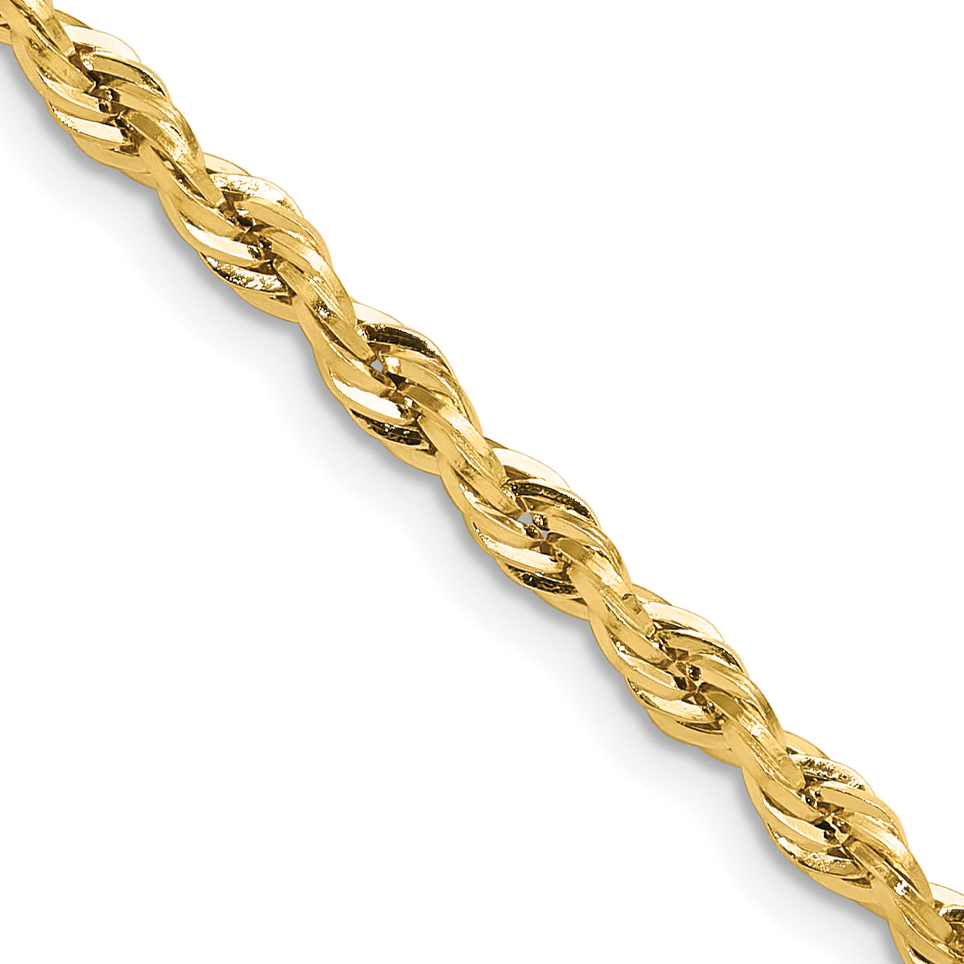 10k 3.5mm Semi-Solid Rope Chain