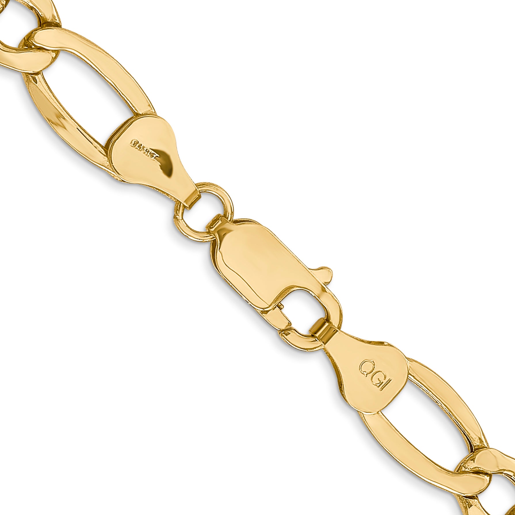 10k 7.3mm Semi-Solid Figaro Chain