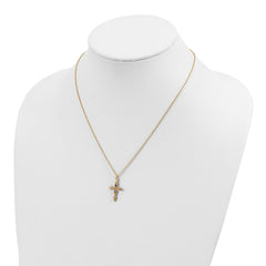 10k Tri-Color Black Hills Gold Cross Necklace