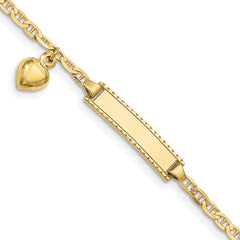 10k Flat Anchor Link ID Bracelet