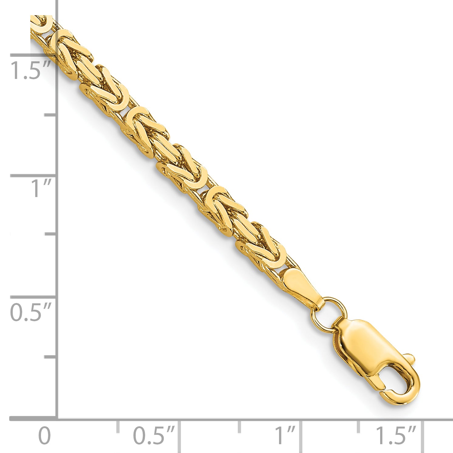 10K 2.5mm Byzantine Chain