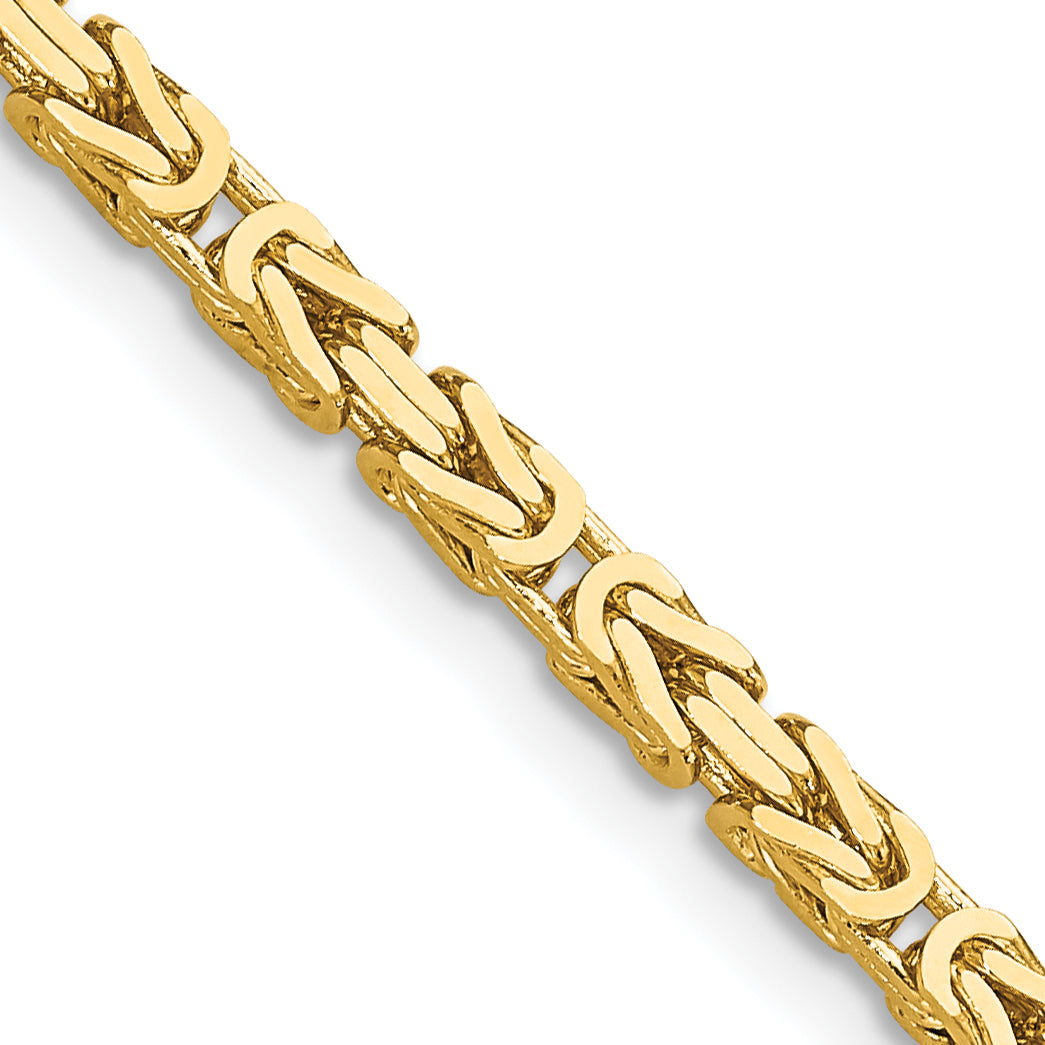 10K 2.5mm Byzantine Chain