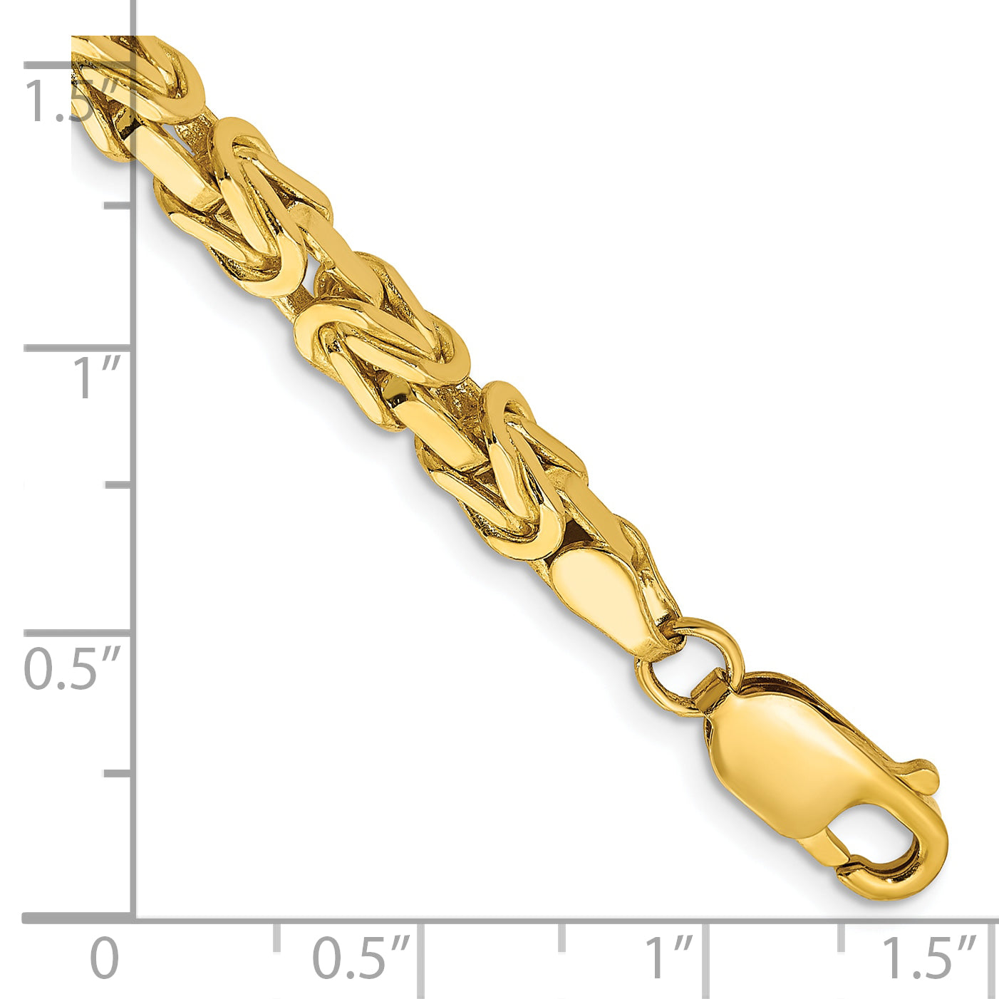 10K 4mm Byzantine Chain