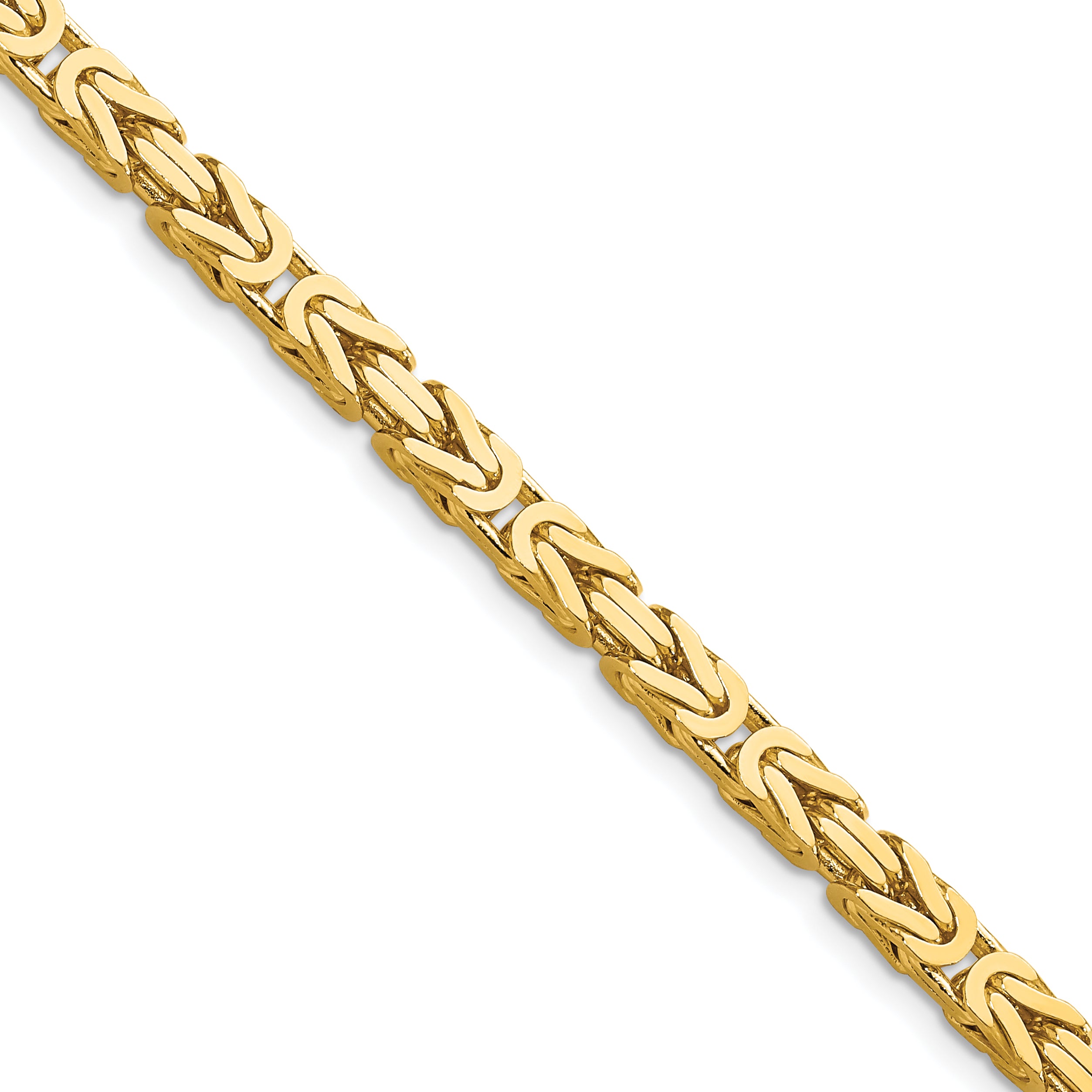 10K 4mm Byzantine Chain