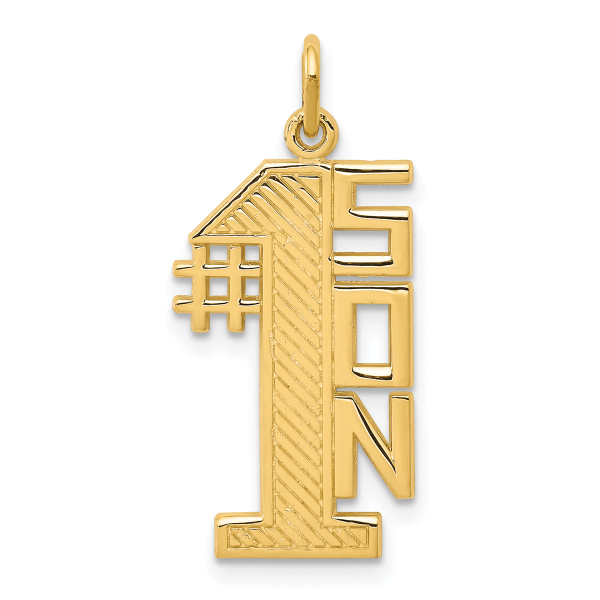 10K Lined Design #1 SON Charm