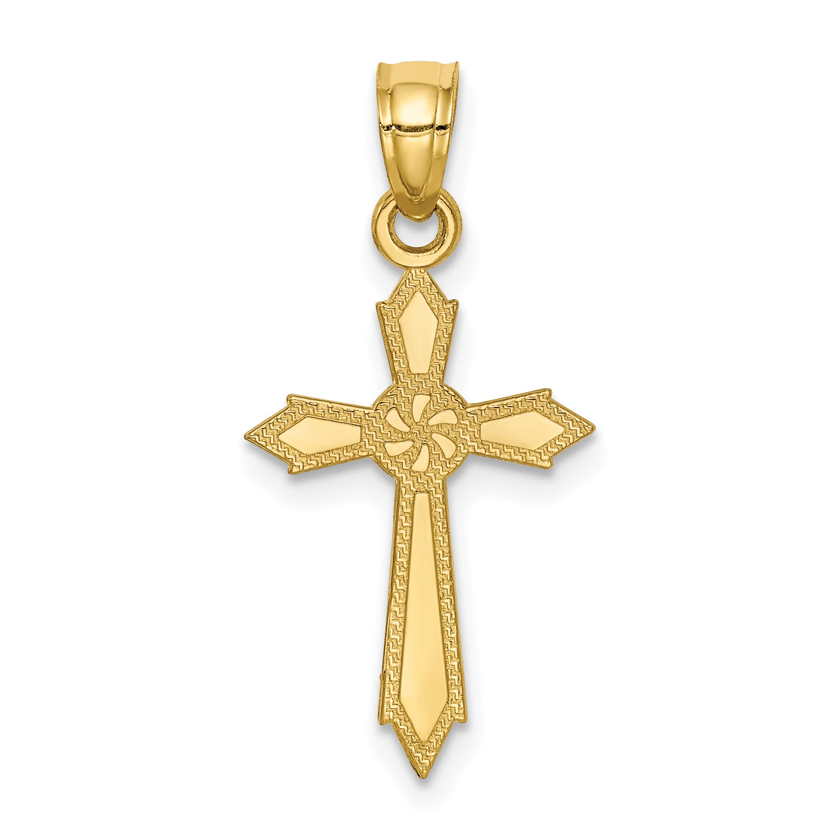 10k Passion Cross Pendant