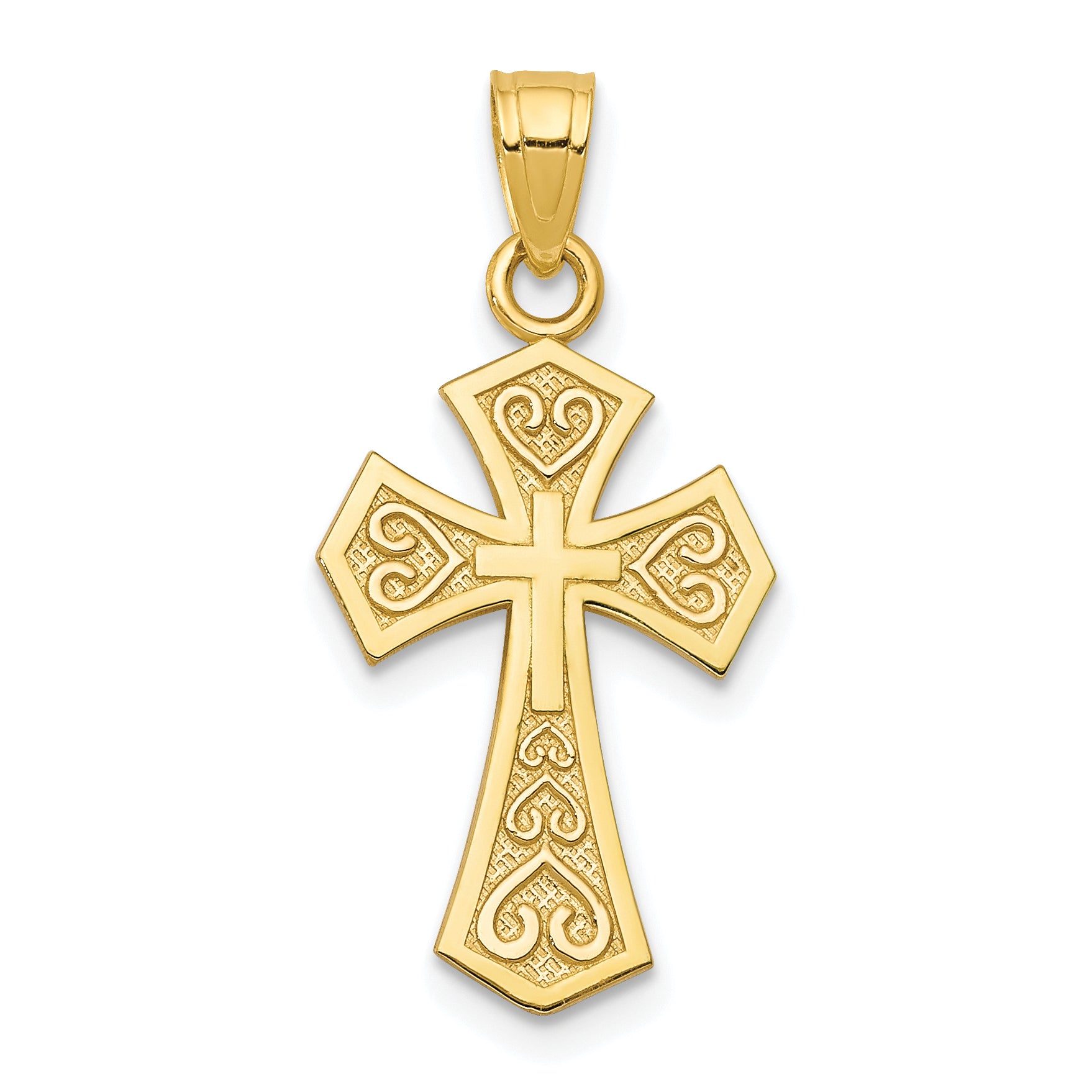 10k Reversible Cross Charm