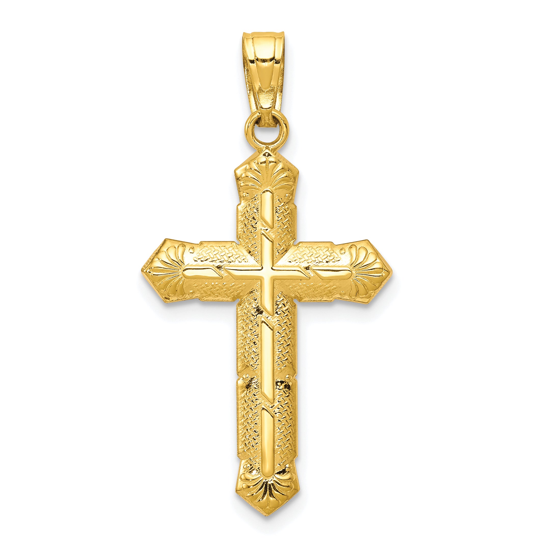 10k Passion Cross Pendant