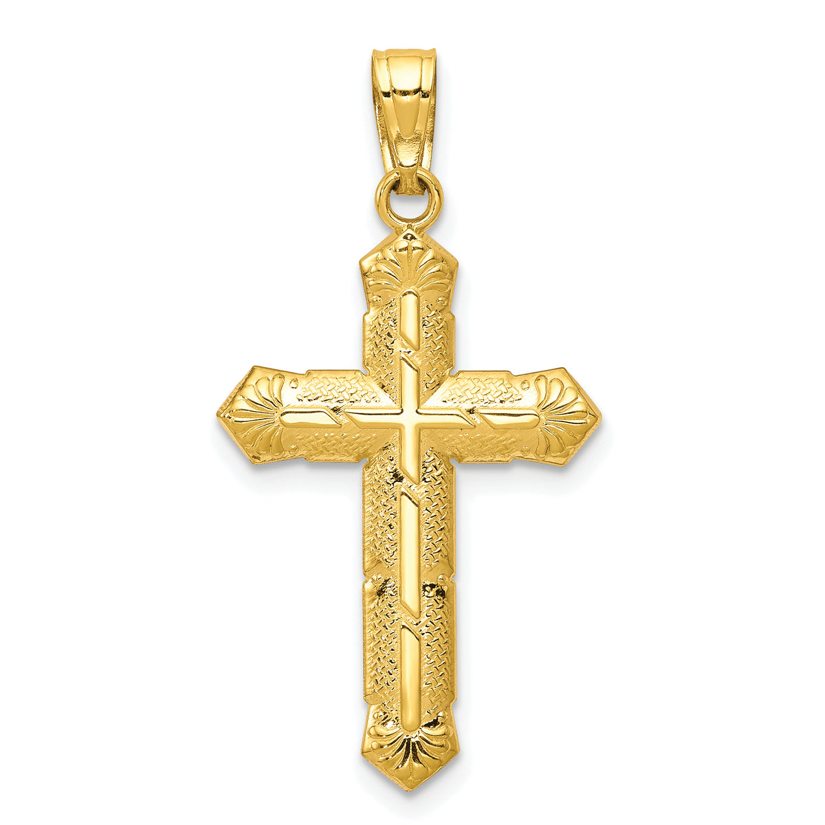 10k Passion Cross Pendant