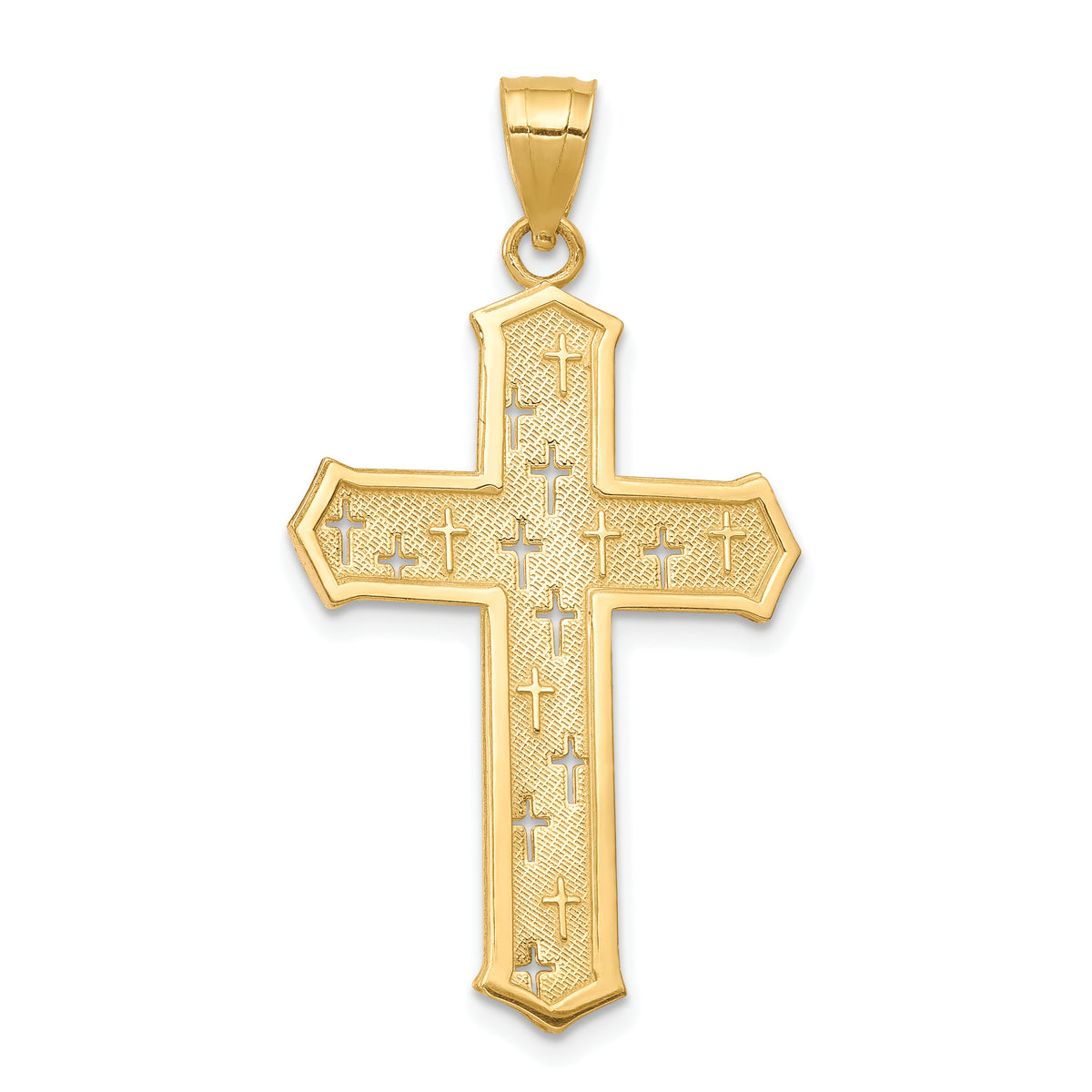 10k Passion Cross Pendant