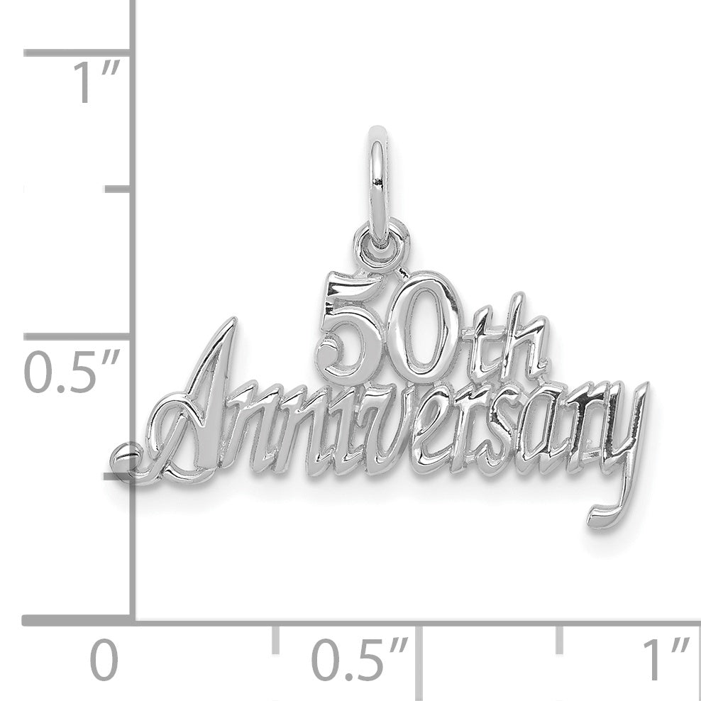 10k White Gold 50th Anniversary Charm