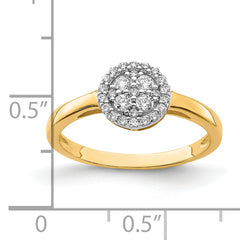 10K Circle CZ Fancy Ring