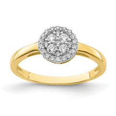 10K Circle CZ Fancy Ring