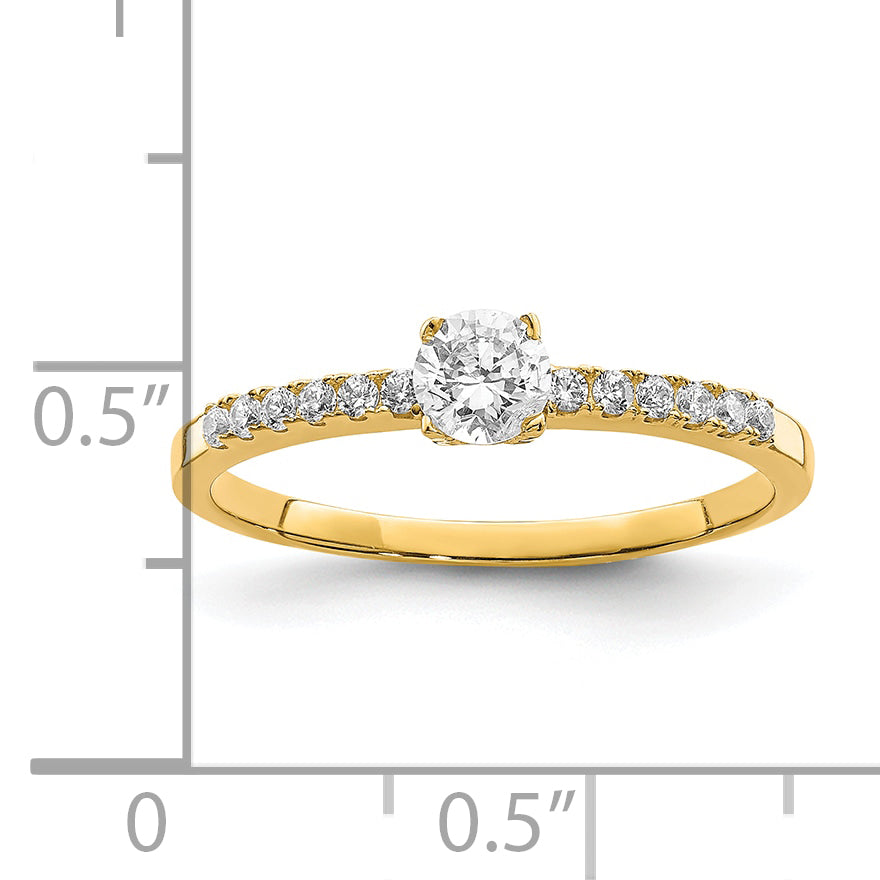 10K CZ Fancy Ring