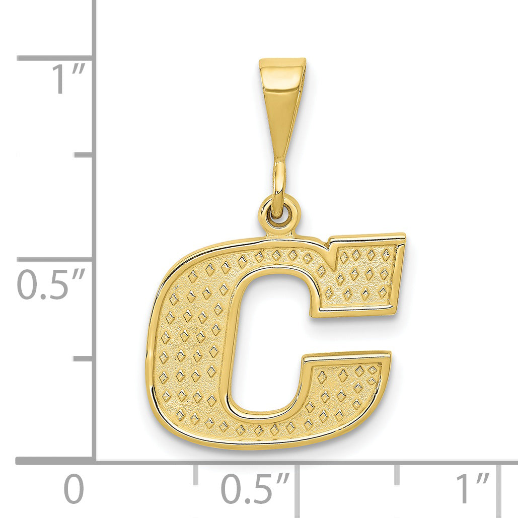 10k Initial C Pendant