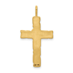 10k Nugget Cross Pendant