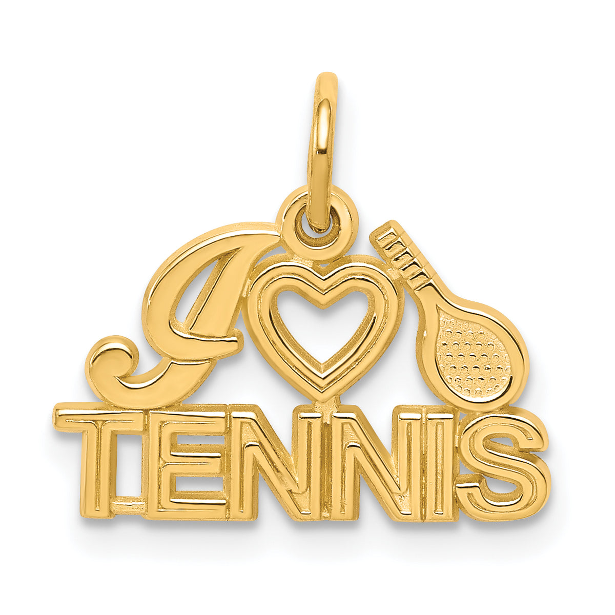 10K I HEART TENNIS Charm