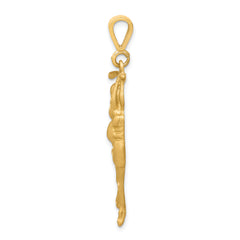 10K Gold Polished Golfer Charm Solid Pendant by Sophia Jewelers