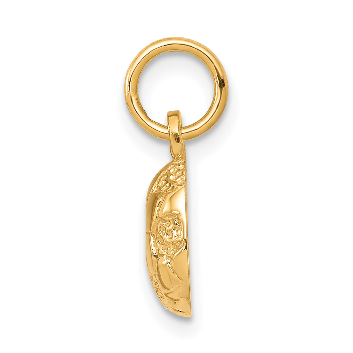 10K Yellow Gold Soccer Charm with Polished Finish Solid and Elegant Design