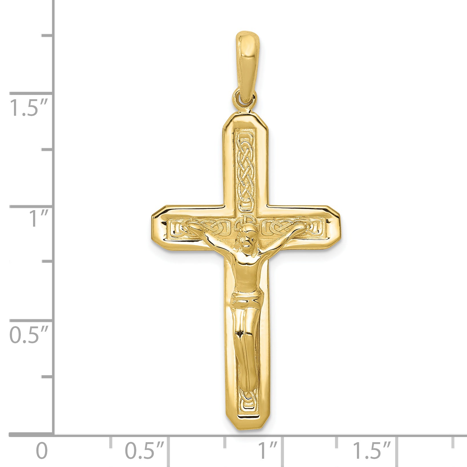 10k Polished Crucifix Pendant