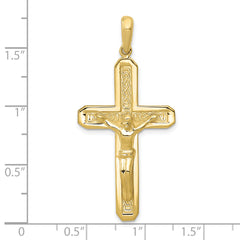 10k Polished Crucifix Pendant