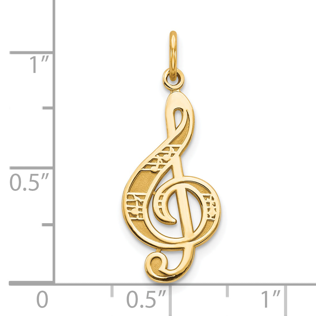 10k Treble Clef Charm