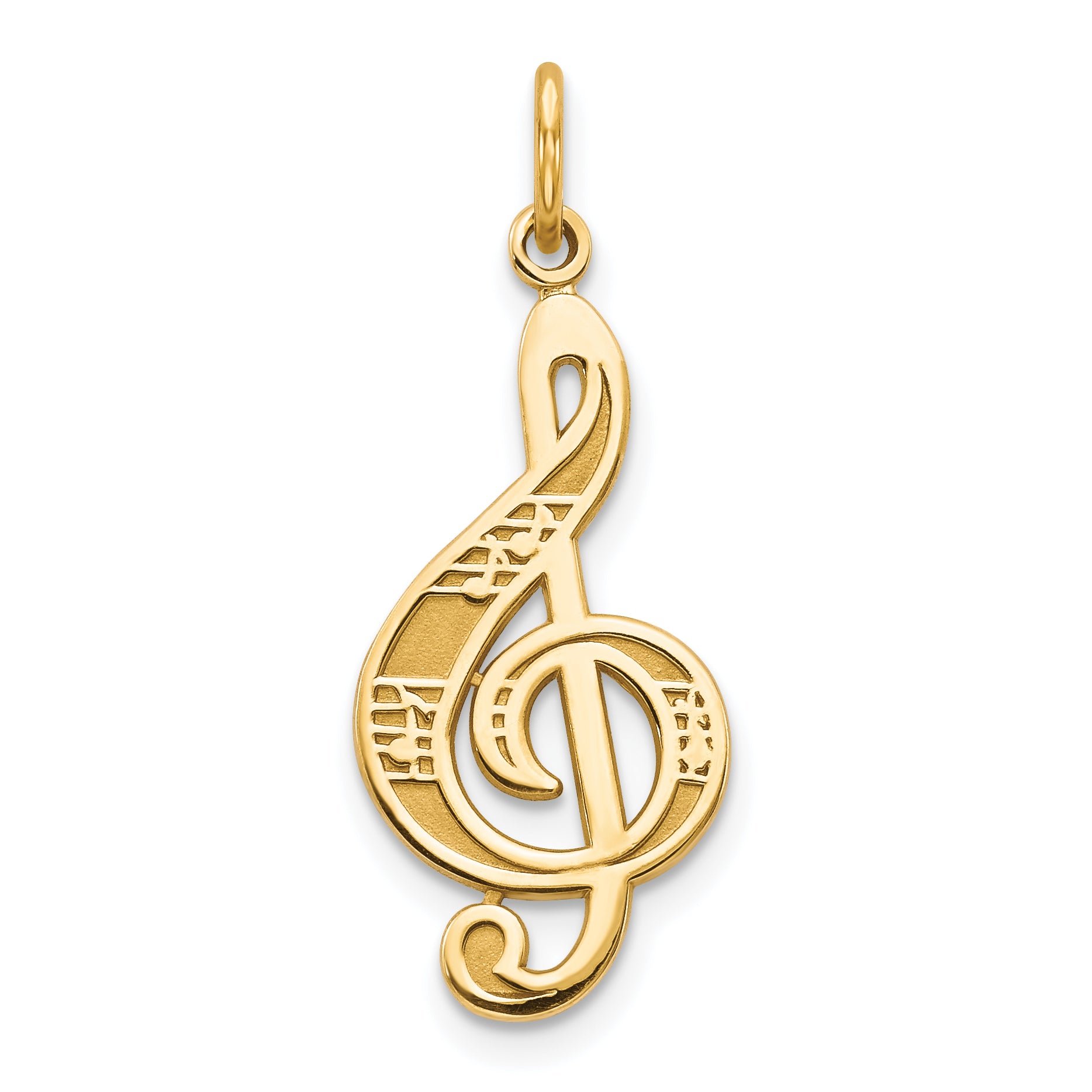 10k Treble Clef Charm