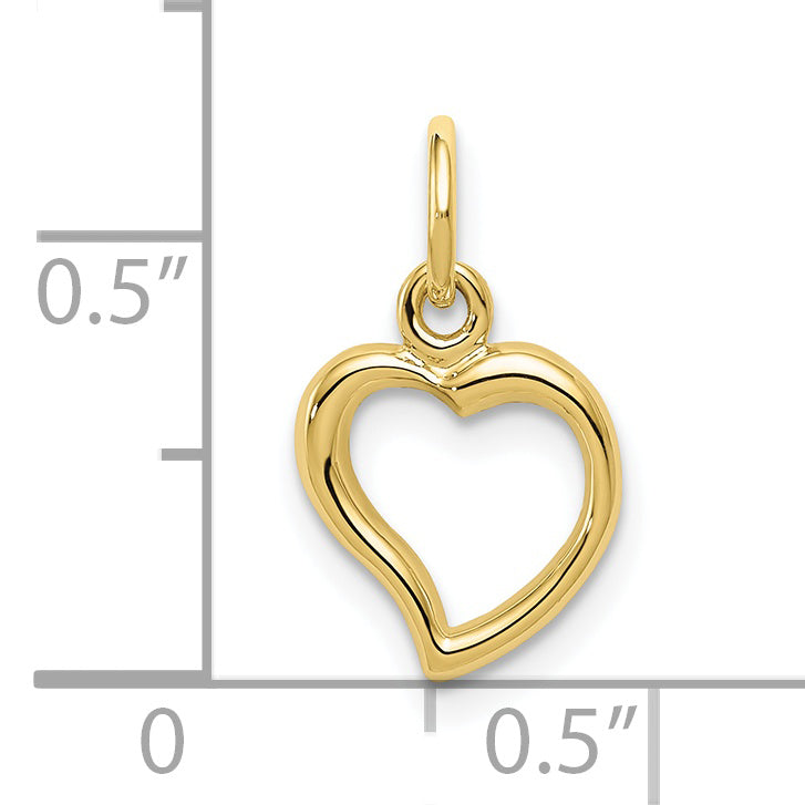 10K Polished Heart Pendant