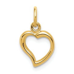 10K Polished Heart Pendant